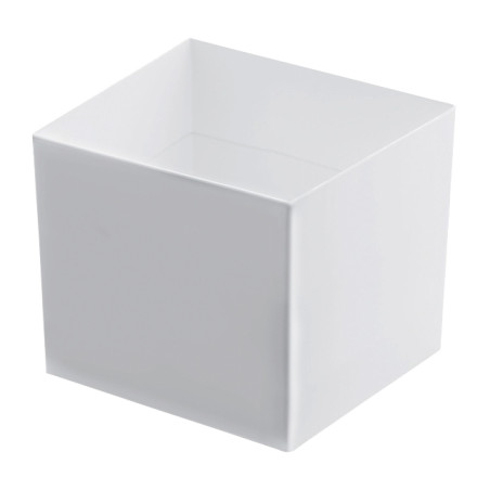 Mehrweg Schüssel aus PS "Cube" Weiß 60ml 4,7x4,7cm (240 Stück)