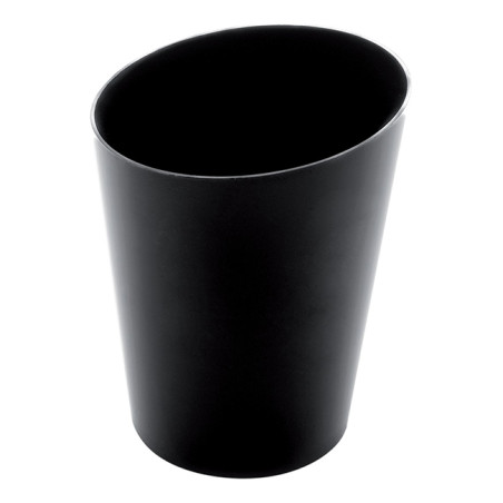 Mehrweg Fingerfood-Becher aus PS "Maxi Conical" Schwarz 100ml (10 Stück)