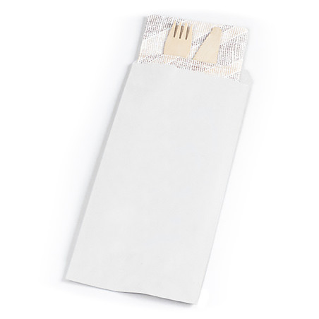 PapierBesteckumschlag Weiß 9x24cm (125 Stück)