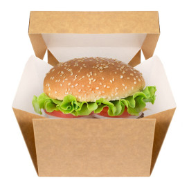 Gourmet Burger Schachtel Kraft 13x13x10cm (25 Stück)