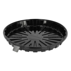 Plastikbehälter für Kuchen APET Schwarz Ø24cm (10 Stück)