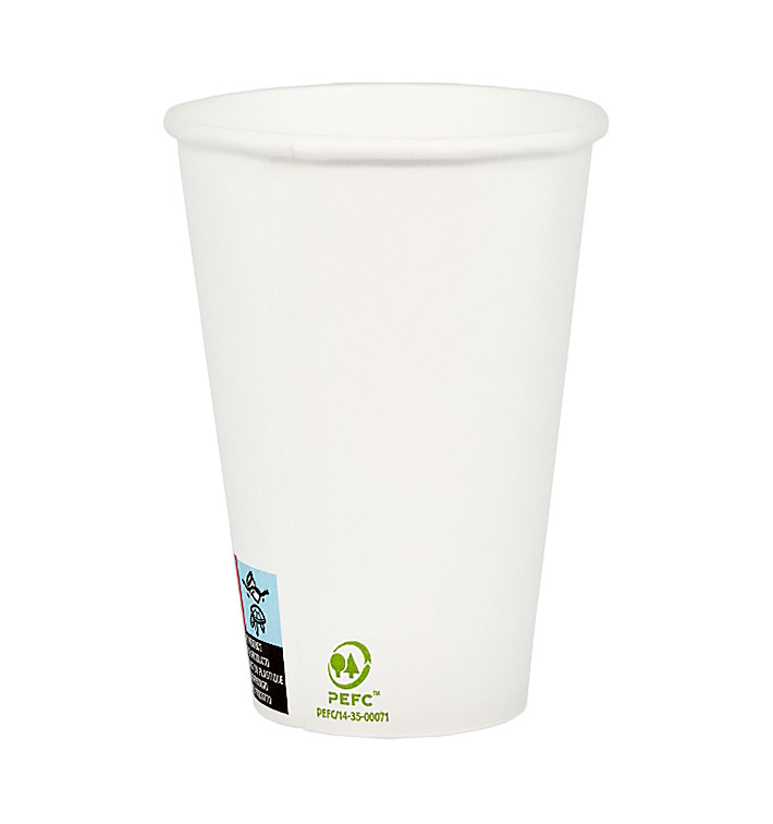 Karton Kaffeebecher to go weiß 12Oz/385ml Ø9,0cm (50 Stück)