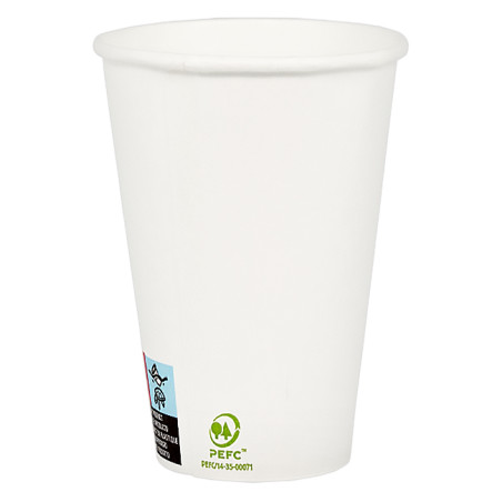 Karton Kaffeebecher to go weiß 12Oz/360ml Ø8,0cm (55 Stück)