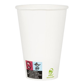 Karton Kaffeebecher to go weiß 12Oz/385ml Ø9,0cm (50 Stück)