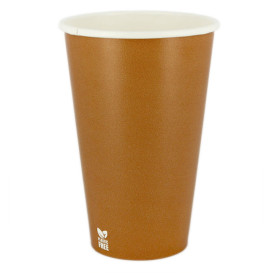 Plastikfreier Pappbecher 12 Oz/360ml "Karamell" Ø8cm (1.000 Stück)