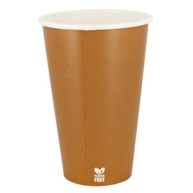 Plastikfreier Pappbecher 12 Oz/360ml "Karamell" Ø8cm (1.000 Stück)