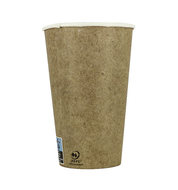 Karton Kaffeebecher to go Kraft 12Oz/360ml Ø7,5cm (55 Stück)