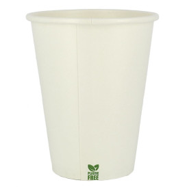 Plastikfreier Pappbecher 14 Oz/420ml Weißer Ø9cm (1.000 Stück)