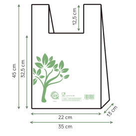 Hemdchenbeutel Home Compost “Be Eco!” 35x45cm (100 Stück)