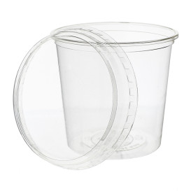 Deckel Plastickschale PLA Transparent 240, 360, 480, 720, 960ml (600 Stück)