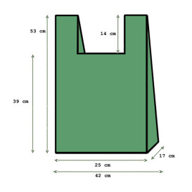 Hemdchenbeutel 70% Recycelter “Colors” Grün 42x53cm 50µm (1.000 Stück)