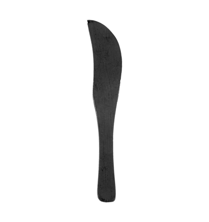 Messer aus Bambus Schwarz 9cm (50 Einh.)