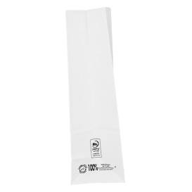 Papiertüten ohne Henkel Kraft-weiss 50g/m² 15+9x28cm (25 Stück)