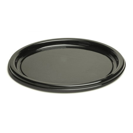 Plastikteller rund schwarz 18cm (250 Stück)