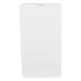 Papiertüten ohne Henkel Kraft-weiss 50g/m² 12+8x24cm (25 Stück)