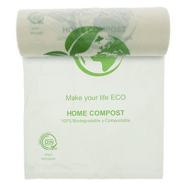 Rolle mit Plastiktüten ohne Griffe Bio Home Compost 30x40cm (3000 Stück)