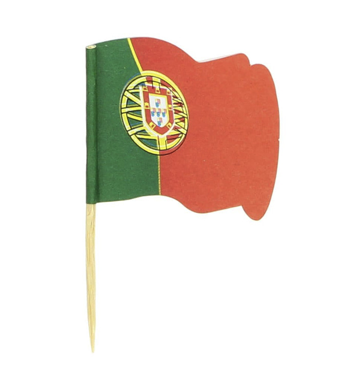 Holzspieße Flagge "Portugal" 65mm (144 Einh.)