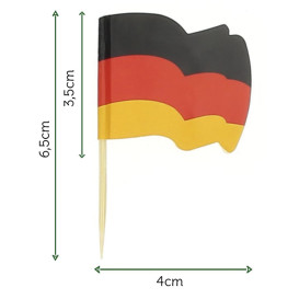 Holzspieße Flagge "Deutschland" 65mm (144 Einh.)