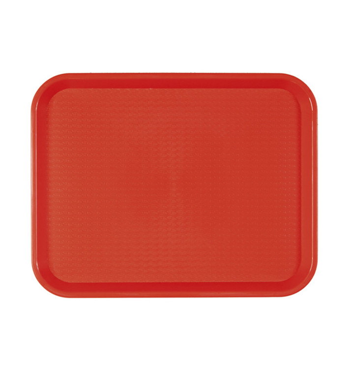 Plastiktablett rechteckig extra hart rot 35,5x45,3cm (12 Stück)