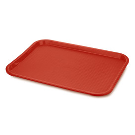 Plastiktablett rechteckig extra hart rot 35,5x45,3cm (12 Stück)