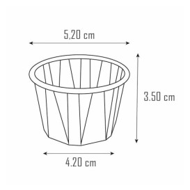 Eisbecher aus Plissiertem Kraft Papier 60ml (5000 Stück)