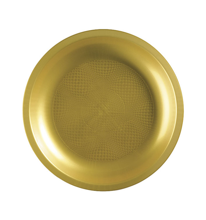 Plastikteller Rund Gold Round PP Ø290mm (10 Stück)