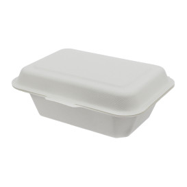 Menübox Zuckerrohr Weiß 136x182x64mm (50 Stück)