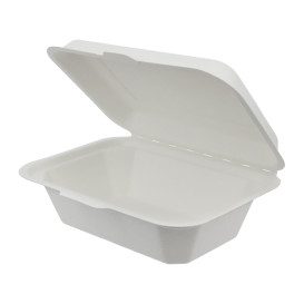 Menübox Zuckerrohr Weiß 136x182x64mm (50 Stück)