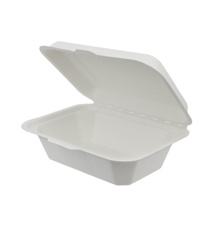 Menübox Zuckerrohr Weiß 136x182x64mm (50 Stück)