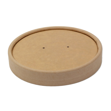 Kraft-Kraftkarton-Deckel für Ø10,0cm Kraft-Kraft Pappbecher (500 Stück)