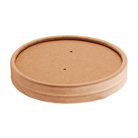 Kraft-Kraftkarton-Deckel für Ø9,0cm Kraft-Kraft Pappbecher (50 Stück)