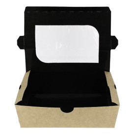 SnackBox mit Sichtfenster Kraft 18x12,7x5,5cm 1000ml (175 Stück)