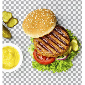 Wachspapier fettdicht für Burger Schwarz 31x31cm (4.000 Stück)