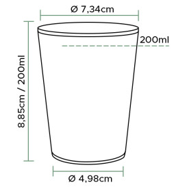 Plastikbecher PP Transparent 240ml Ø7,34cm (100 Stück)