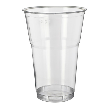 Wiederverwendbarer Plastik-Becher PS Glasklar "Diamant" 350ml Ø8,0cm (25 Stück)