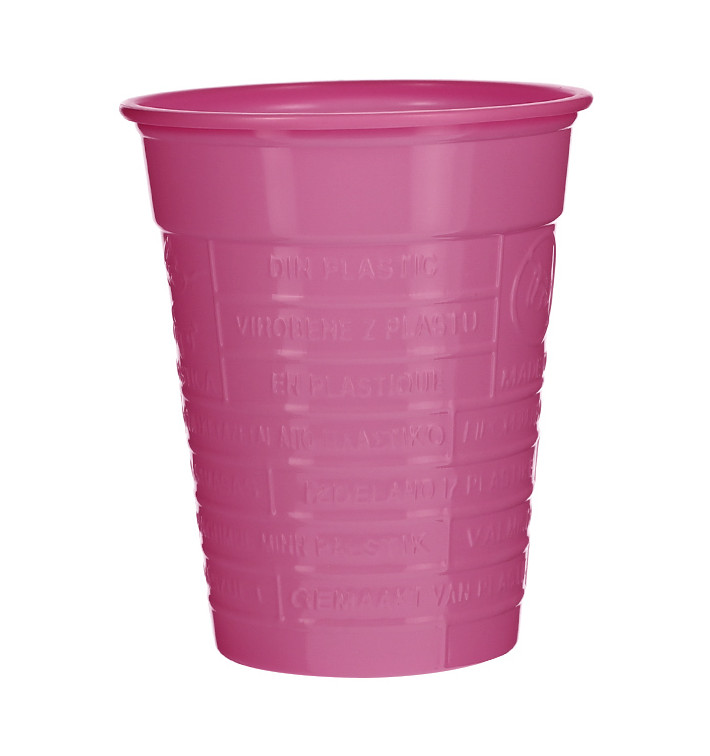 Plastikbecher PS Fuchsie 200ml Ø7cm (50 Stück)