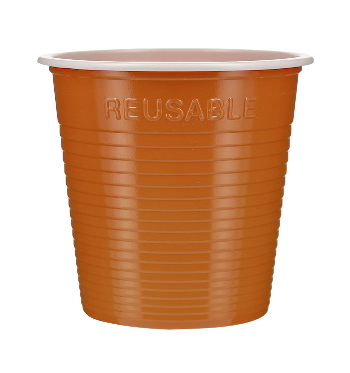 Wiederverwendbarer Economy-Becher Bicolour Orange PS 160ml (450 Stück)