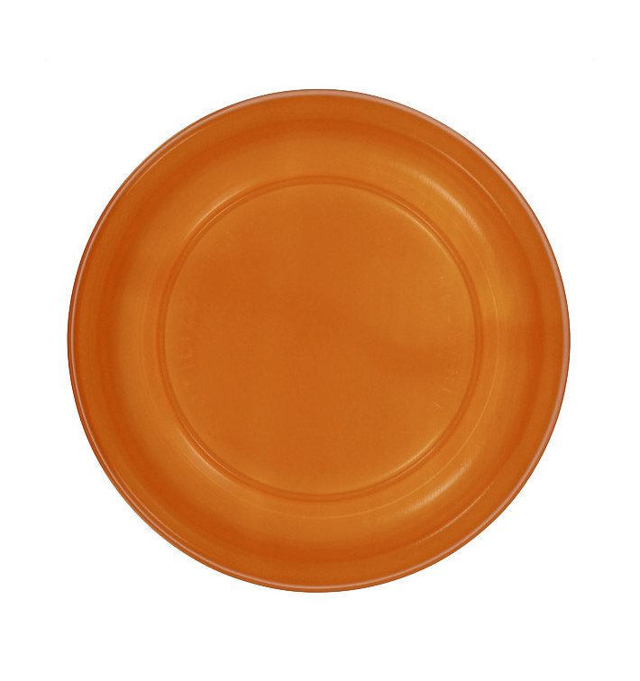 Wiederverwendbar Plastikteller Wirtschaftlich PS Orange Ø22cm (200 Stück)