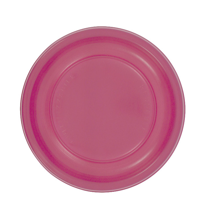 Wiederverwendbar Plastikteller Wirtschaftlich PS Fuchsia Ø22cm (25 Stück)