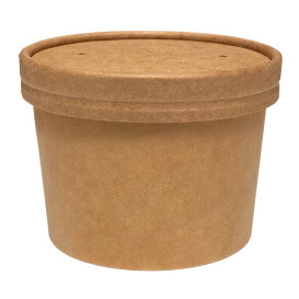 Kraftkarton-Deckel für Ø9cm Kraft Pappbecher (25 Stück)