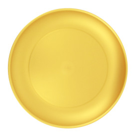 Wiederverwendbare Plastikteller PP Mineral Gold Ø27,5cm (6 Stück)