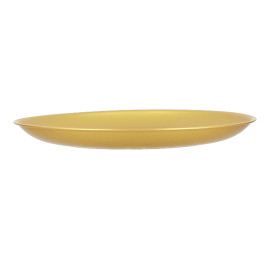 Wiederverwendbare Plastikteller PP Mineral Gold Ø27,5cm (54 Stück)