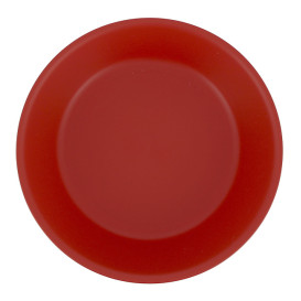 Wiederverwendbare Plastikteller PP Mineral Rot Ø18cm (6 Stück)