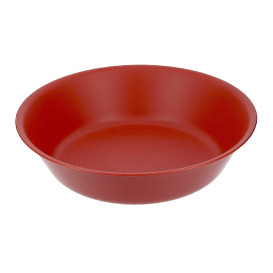 Wiederverwendbare Plastikteller PP Mineral Rot Ø18cm (6 Stück)