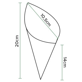 Spitztüten Pergament Fettabweisend 200mm 70g (250 Stück)