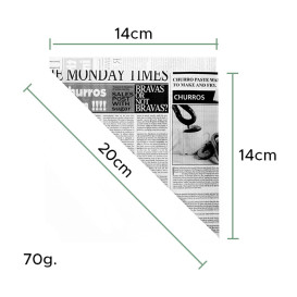 Spitztüten Pergament Fettabweisend 200mm 70g (250 Stück)