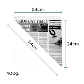 Spitztüten Pergament Fettabweisend 340mm 400g (1.000 Stück)