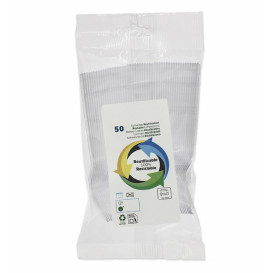 Kleiner Löffel Plastik PS Wiederverwendbar Transparent 12,5cm (50 Stück)