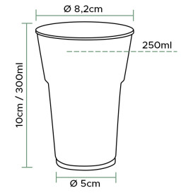 Wiederverwendbarer Becher PS "Diamant" Glasklar 300ml Ø8,0cm (400 Stück)