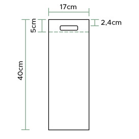 Vliesstofftasche für Flasche Grüne 17+10x40cm (25 Stück)